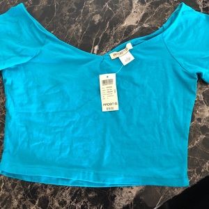 Blue crop top